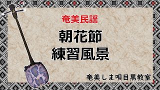 【シマ唄動画紹介】[奄美民謡/練習風景]　朝花節（あさばなぶし）【奄美シマ唄目黒教室】※歌詞付き